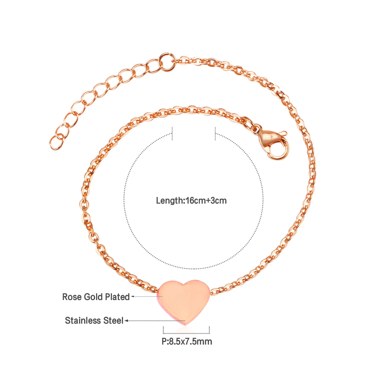 Elegant Gold Plated Stainless Steel Chain Necklace & Bracelet