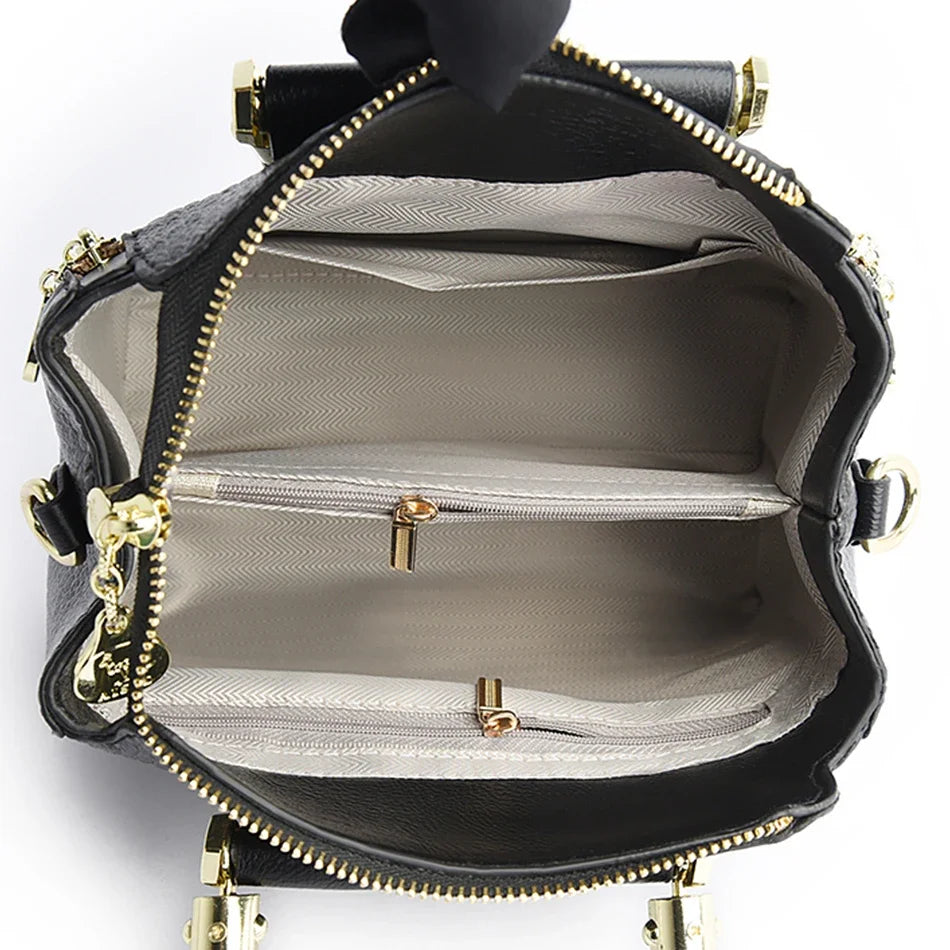 Elegant Designer Crossbody Bag - Premium Soft Leather