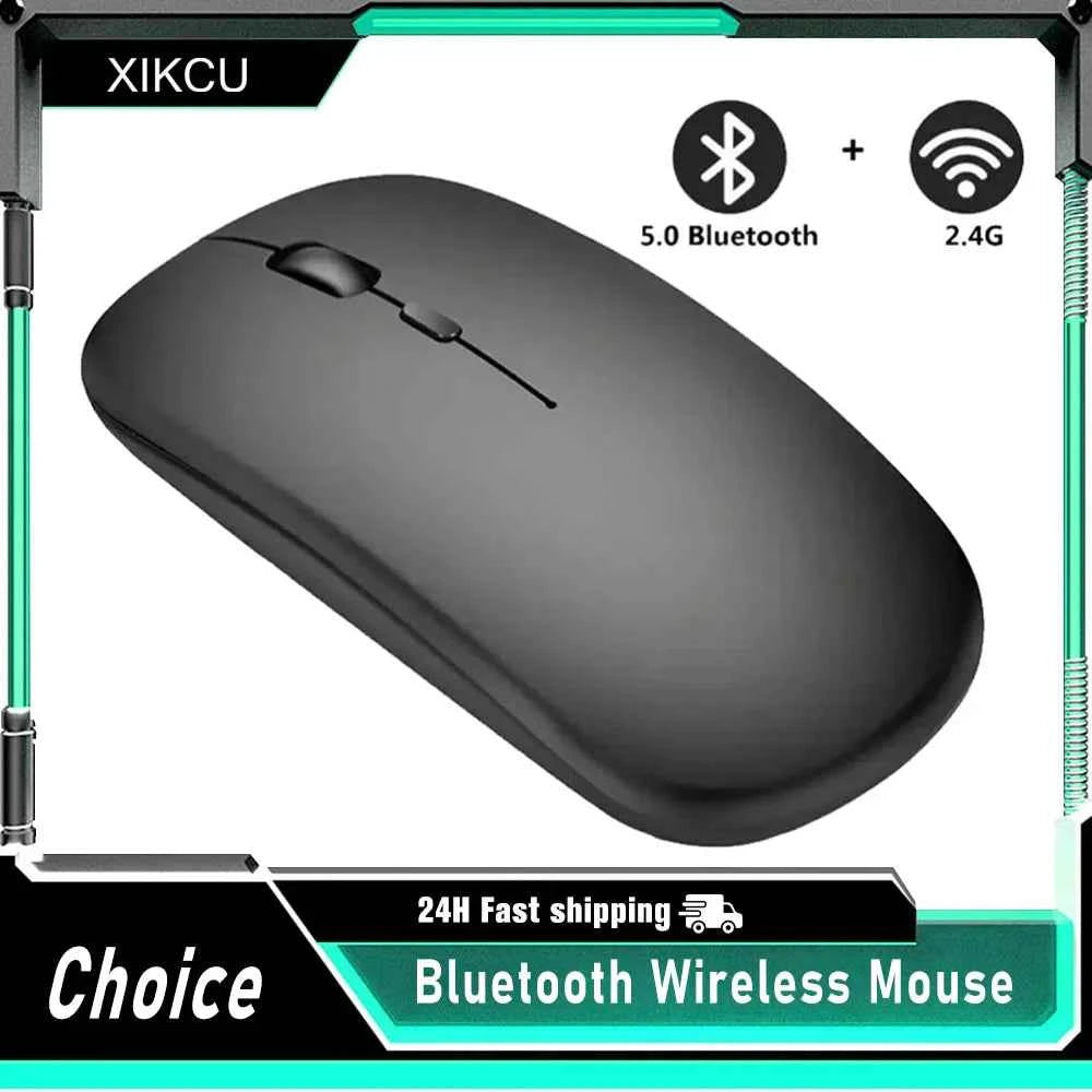 Wireless gaming mouse - black rechargeable mouse with USB receiver and charging cable