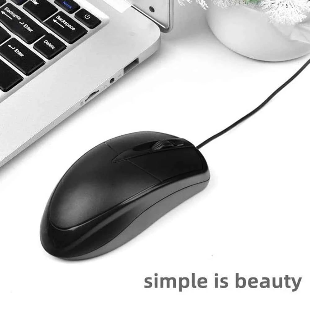 New USB Wired Computer Mouse 1000 DPI Mice Mute Button For Laptop PC Computer Gamer Wired Mouse Gaming Mouse