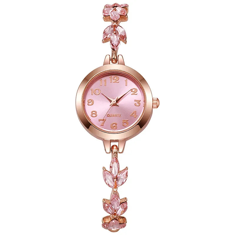 Elegant Rhinestone Quartz Watch - Luxury Bracelet Timepiece
