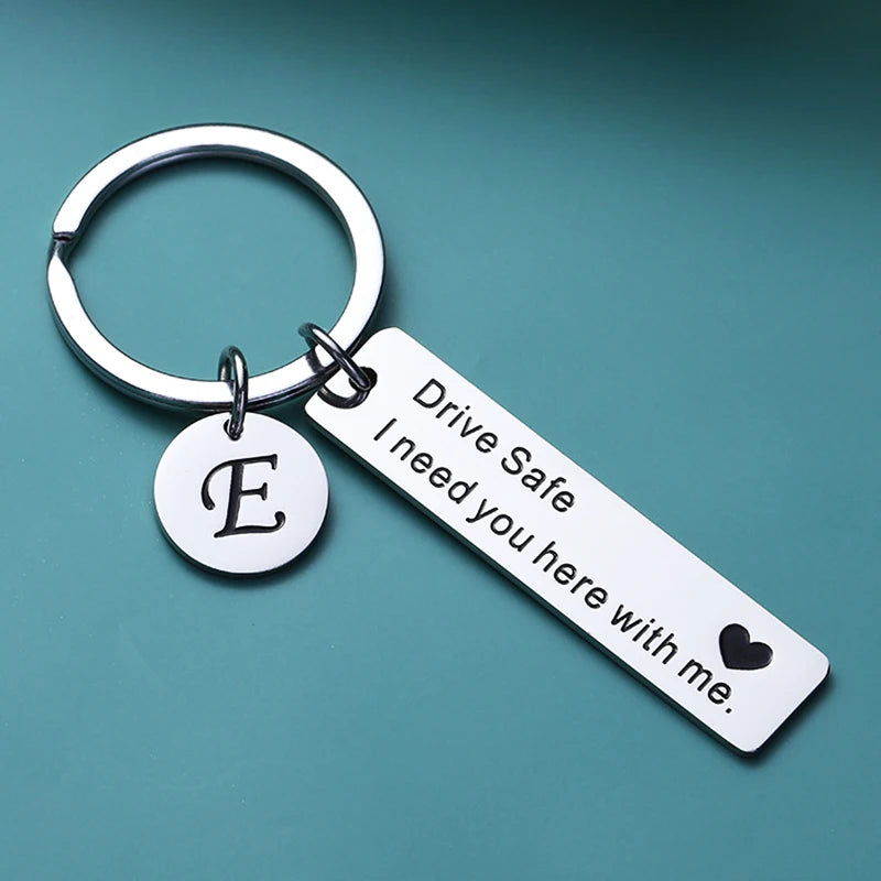 Premium Custom Initial Keychain - Engraved Stainless Steel