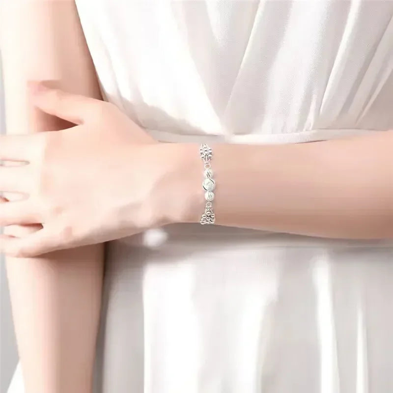 Original Sterling Silver Bracelet - Adjustable Lucky Beads