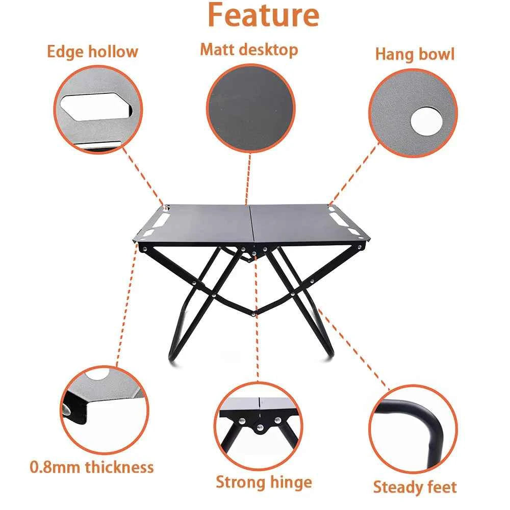 Portable Beach Camping Table - Foldable Sand Picnic Table
