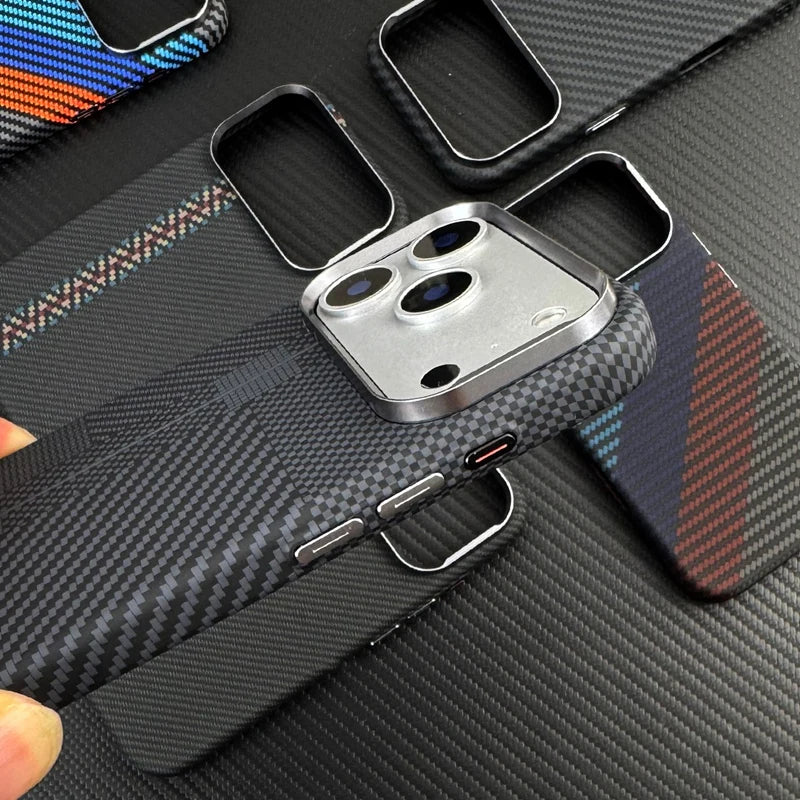 Luxury Carbon Fiber iPhone Case - MagSafe & Shockproof