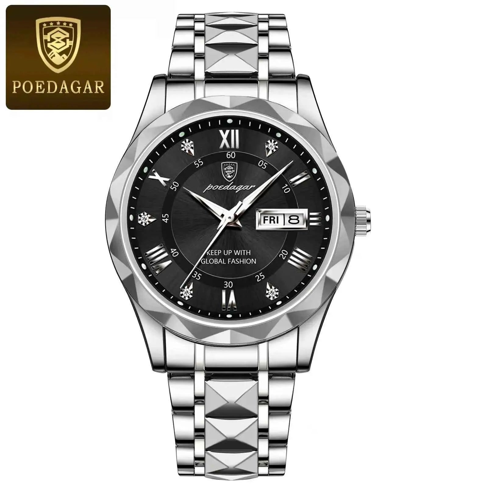 Luxury Men's Quartz Watch - Date & Week Display