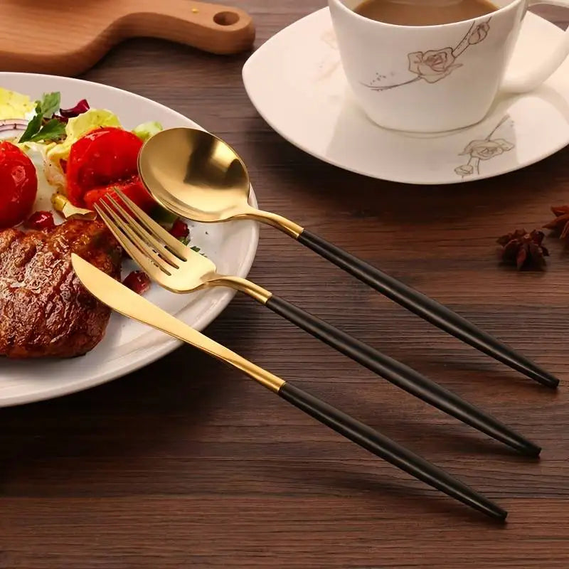 Elegant Portable Cutlery Set - Stainless Steel with Storage