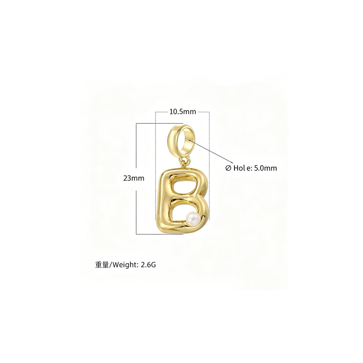 Luxury Initial Letter Pearl Necklace - Chunky Pendant Choker