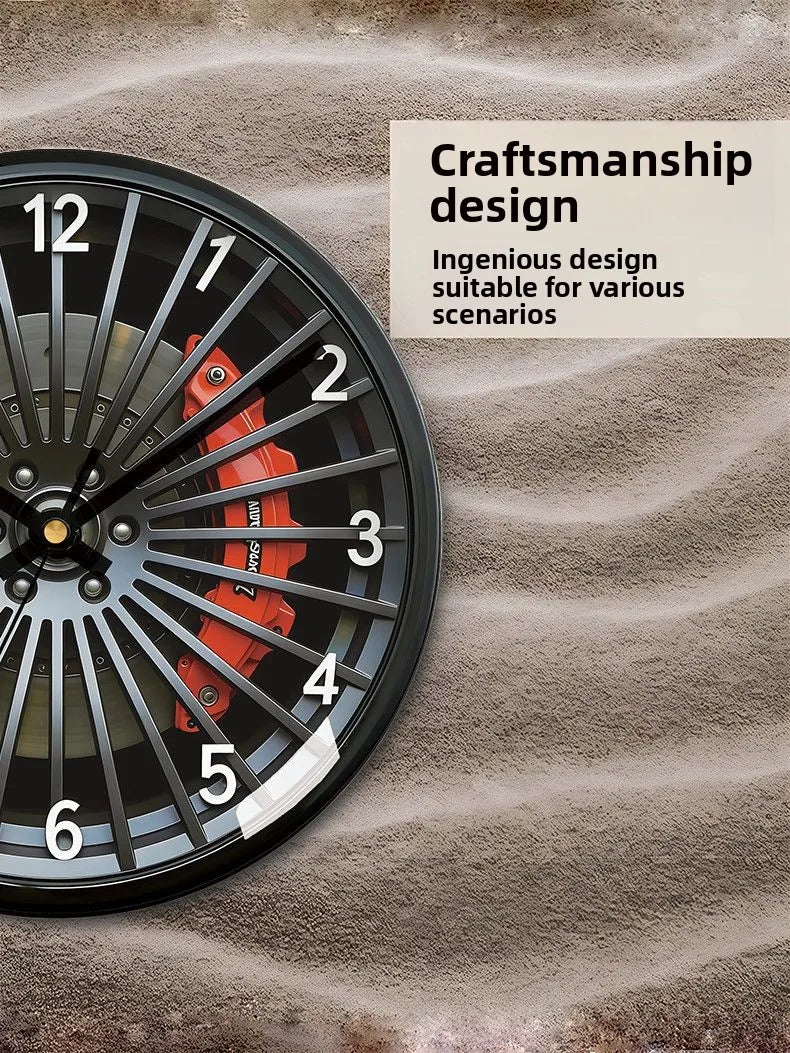 Elegant Silent Gear Wall Clock - No-Punch Quartz Movement