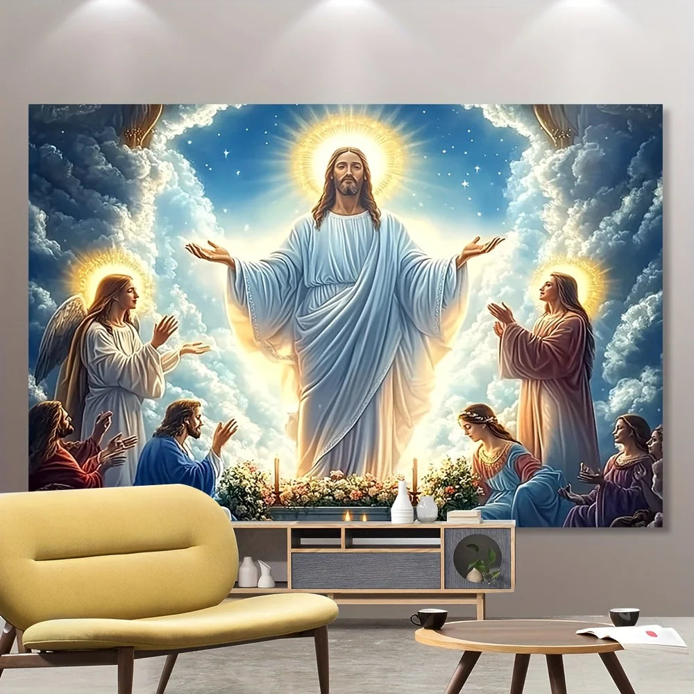 Premium Jesus Mary Tapestry - Sacred Wall Decor