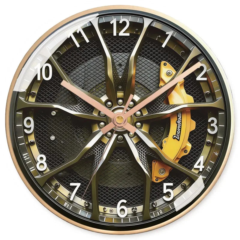 Elegant Silent Gear Wall Clock - No-Punch Quartz Movement