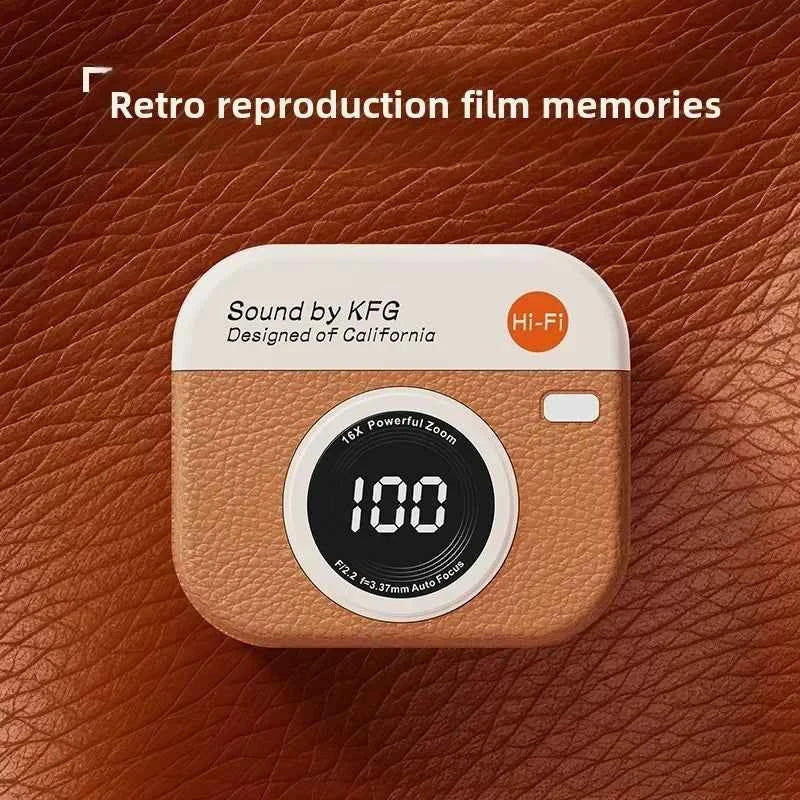 2026 New Q86 Sports Running Wireless Headphones Retro Camera Design Sweatproof with Ultra Long Battery Life