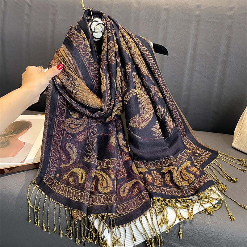 Luxury Cashmere Pashmina Shawl - Elegant Winter Wrap