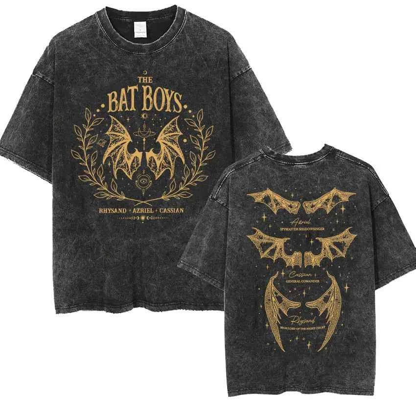 acotar retro t-shirt - black vintage washed oversized graphic tee for men