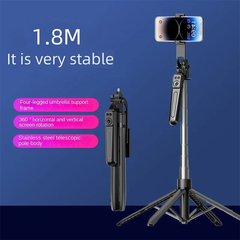 Professional Portable Camera Tripod - 360° Rotation & Remote