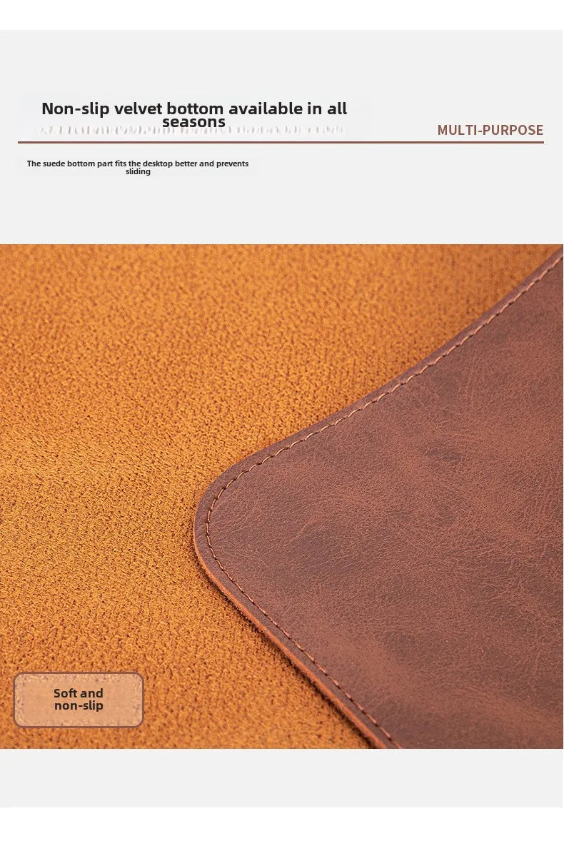 Premium Waterproof Desk Pad - Non-slip PU Leather Mat