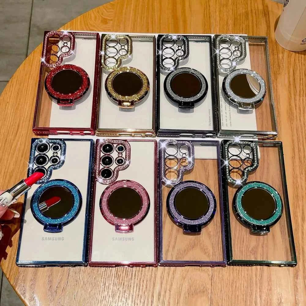 Luxury Magsafe Mirror Case for Samsung Galaxy - Plated Cover