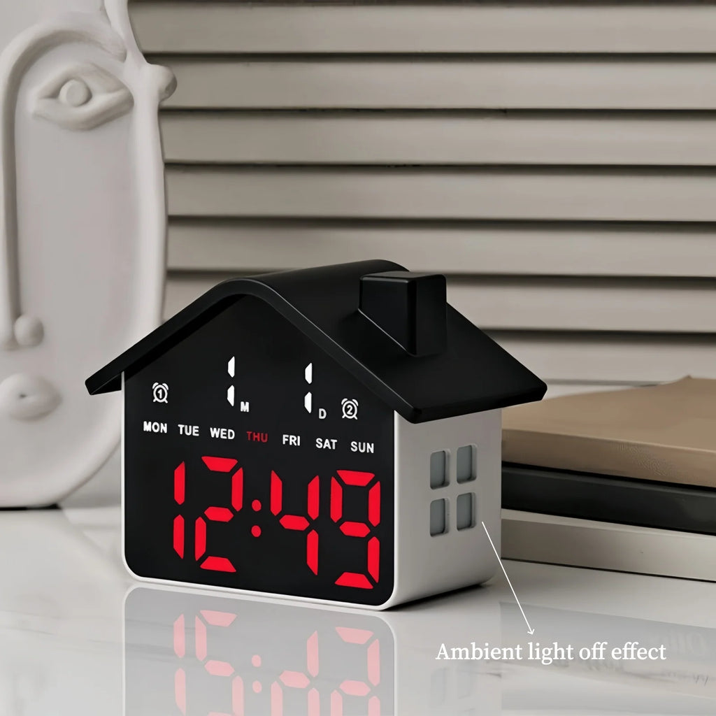Premium LED Digital Alarm Clock - Voice Control & Night Light