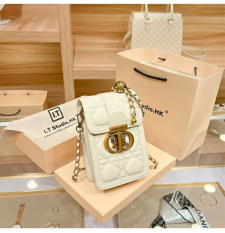 Elegant Mini Chain Bag - Luxury Designer Crossbody