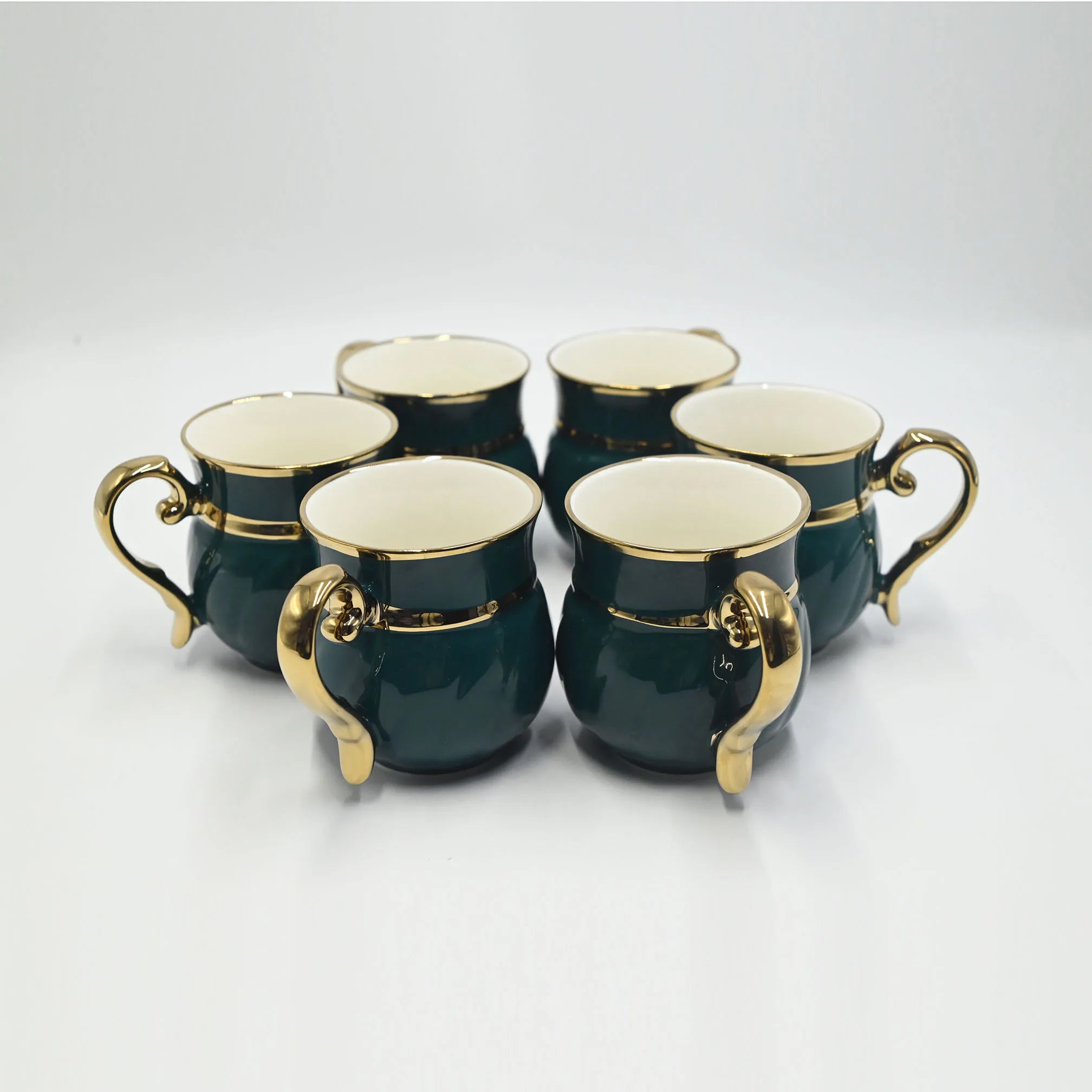 Luxury Ceramic Dinnerware Set - English Gold Green