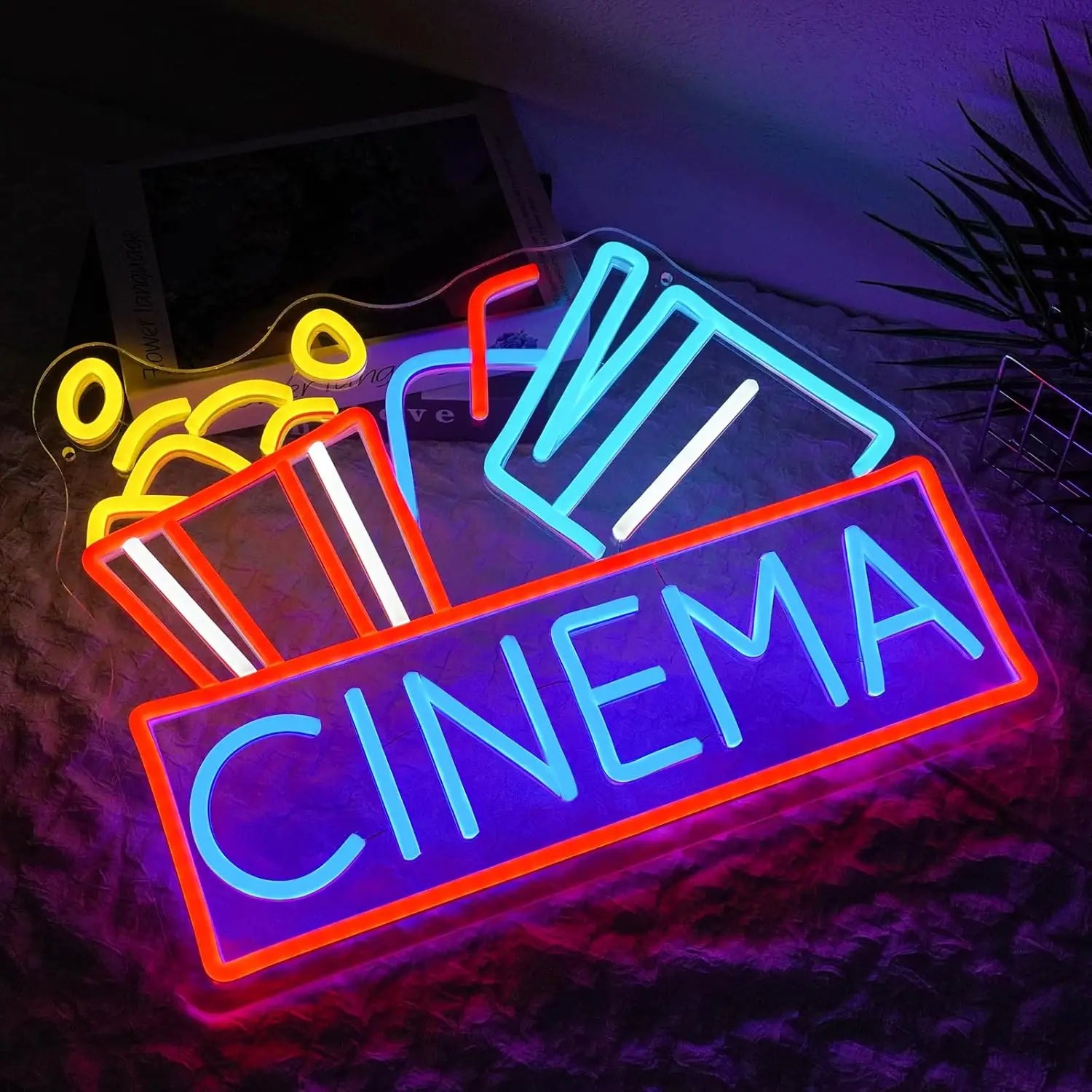 Premium Cinema Neon Sign - Dimmable LED Wall Decor