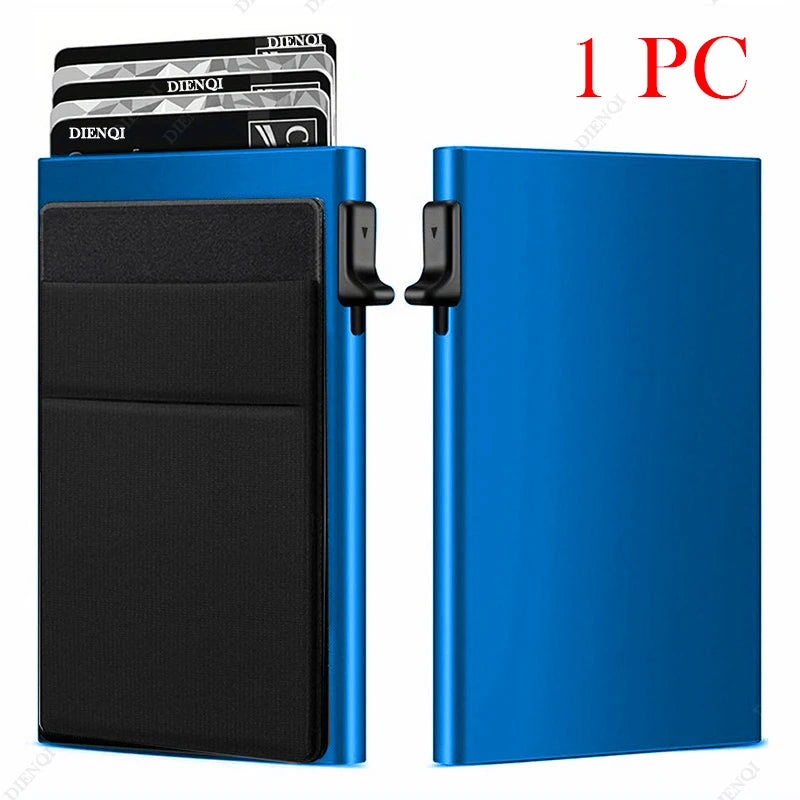 Premium Minimalist Metal Wallet - RFID Blocking Card Holder
