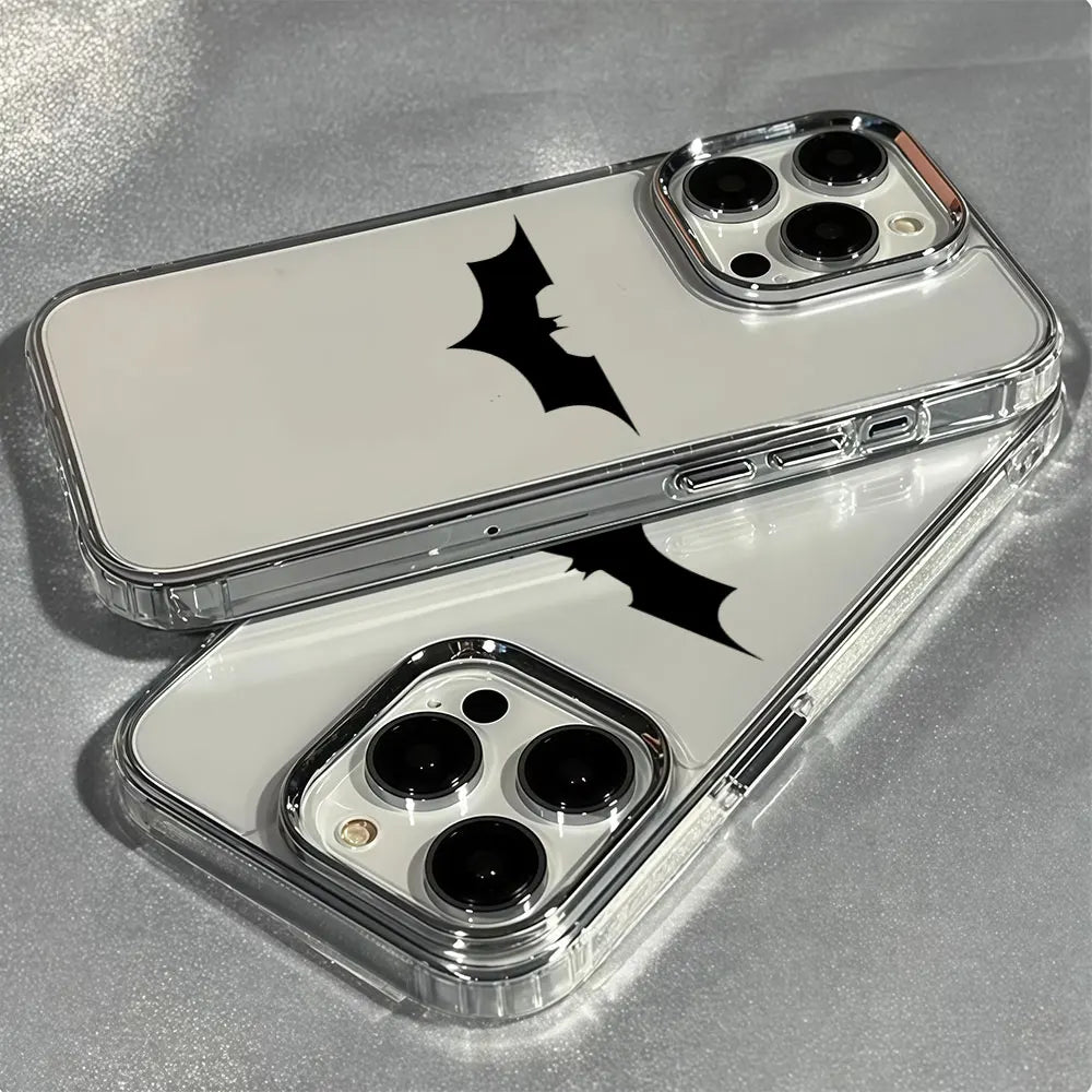 Premium Transparent Phone Case - Silver Lens Armor Cover