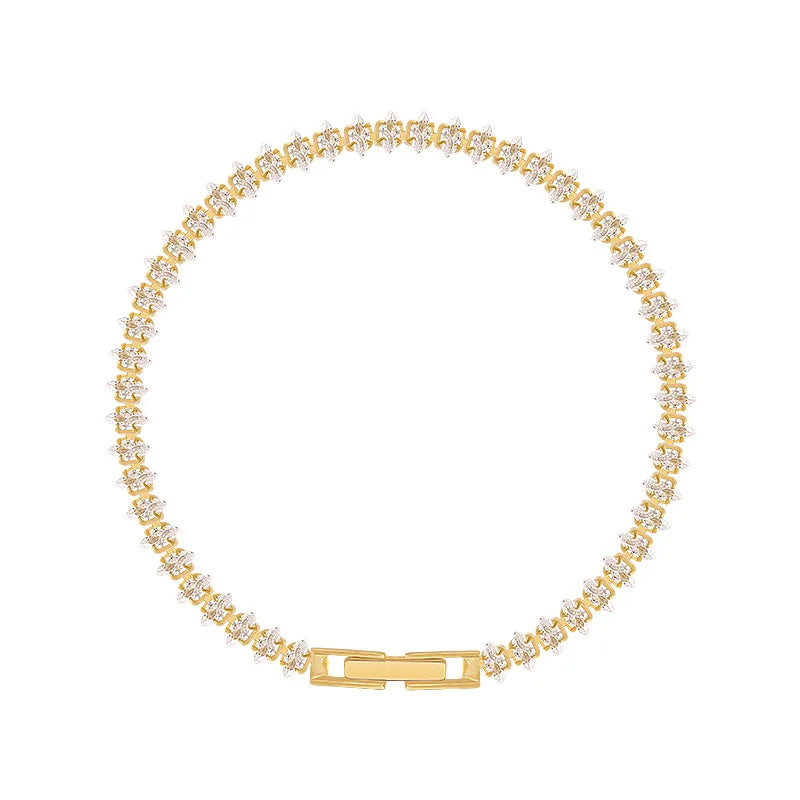 Elegant Oval Zircon Bracelet Bangle - Women's Anniversary Gift