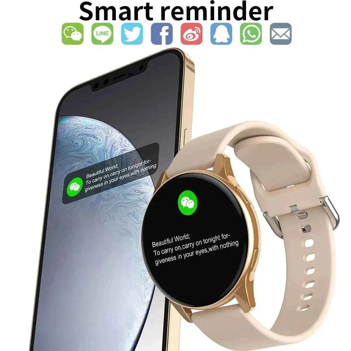 Premium Wireless Charging Smartwatch - Bluetooth Calls & Fitness Tracker