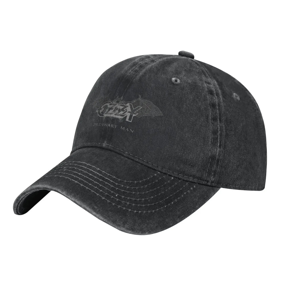 Premium Distressed Denim Baseball Cap - Vintage Music Snapback