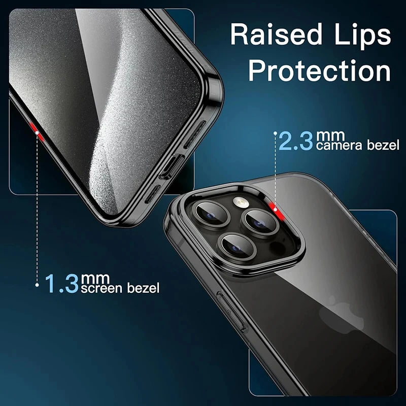 Premium Transparent Black Silicone Case - Ultra Thin Clear Shell