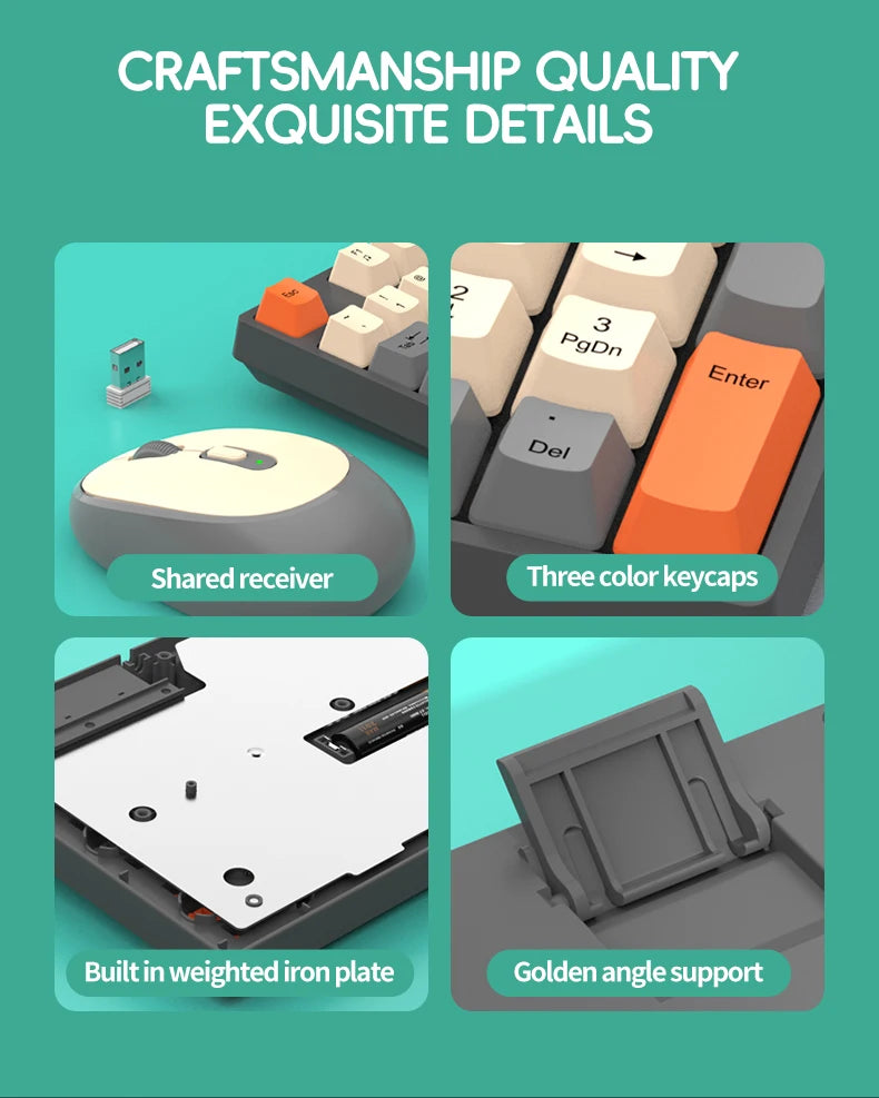 Premium Wireless Keyboard Mouse Combo - Silent & Ergonomic