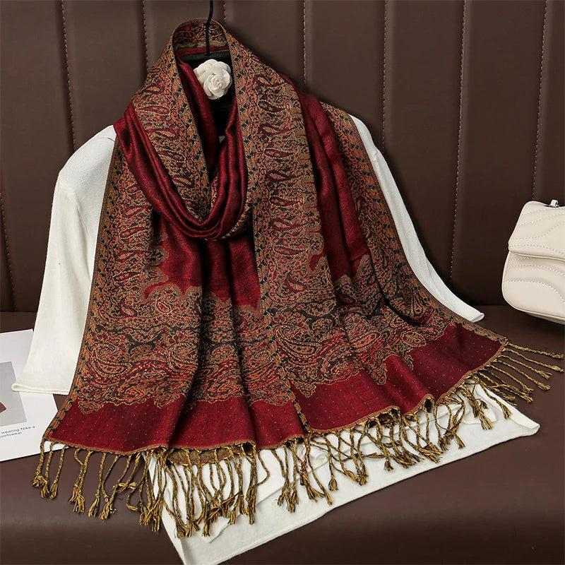 Luxury Cashmere Pashmina Shawl - Elegant Winter Wrap
