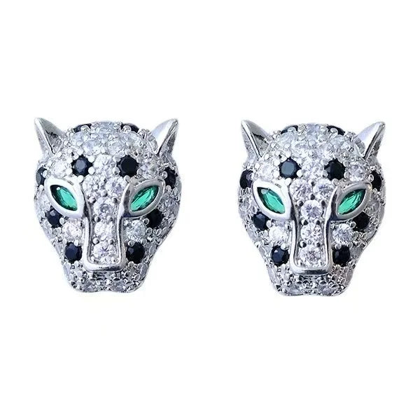 Exquisite Zircon Leopard Earrings - Luxury Gala Jewelry