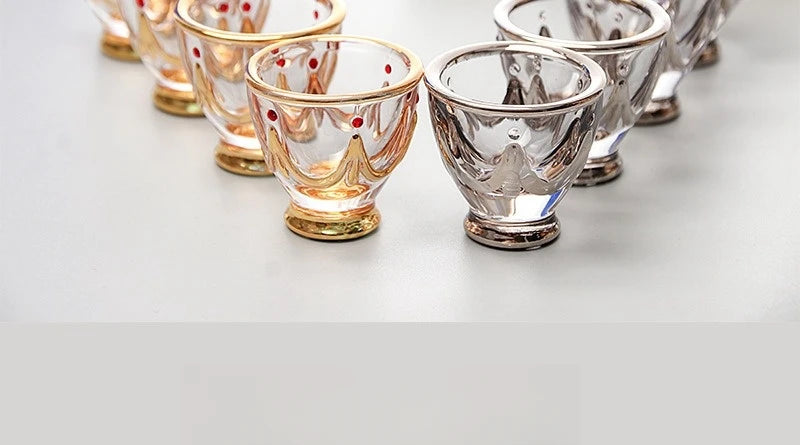 Elegant Luxury Crystal Shot Glass - Hand-Painted 10ml