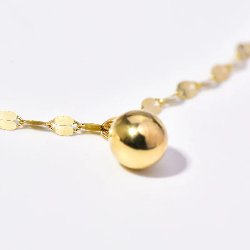 Elegant Sterling Silver Anklet - 14K Gold Plated Fine Jewelry