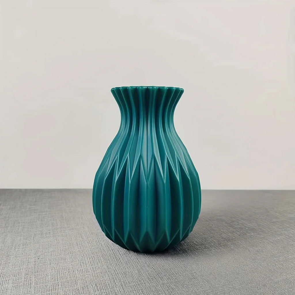 Elegant Plastic Home Vase - Modern Minimalist Decor