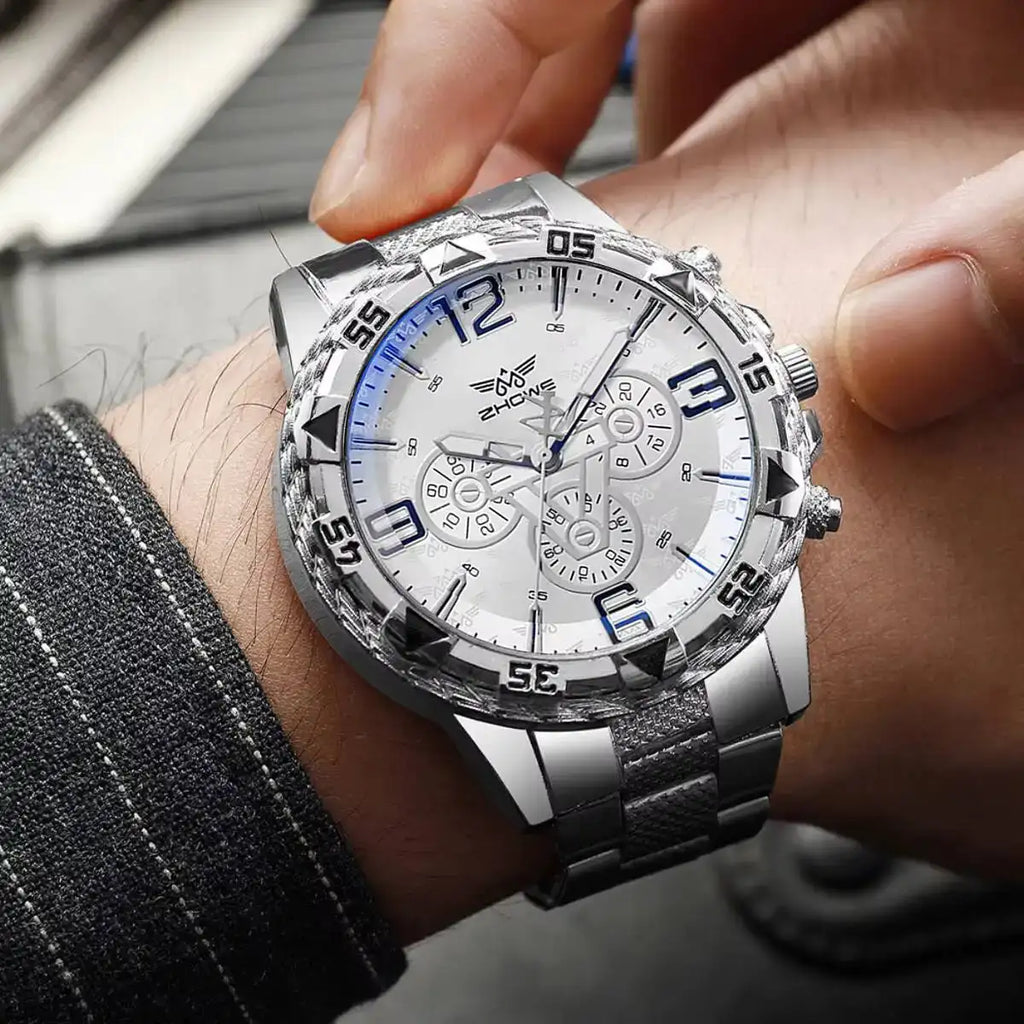 Elegant Men's Business Quartz Watch - Large Dial