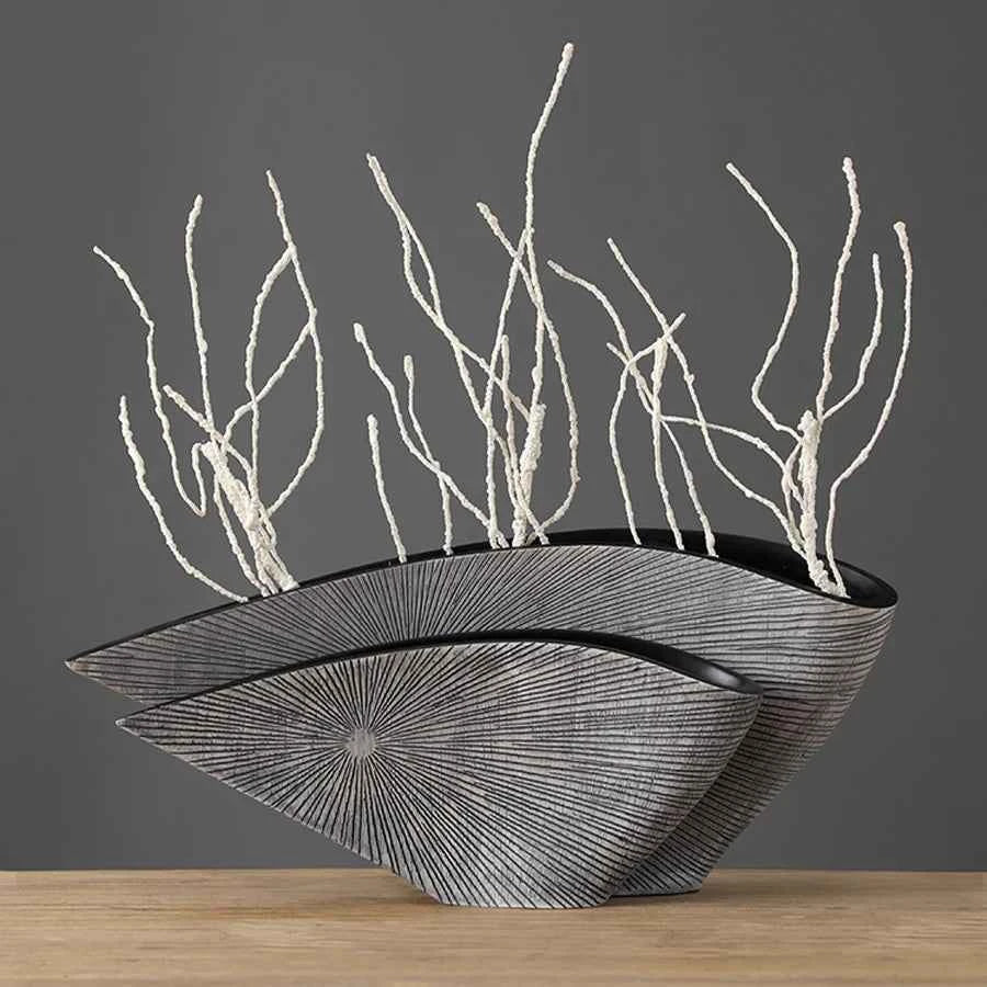 Luxury Modern Art Resin Vase - Creative Tabletop Home Decor