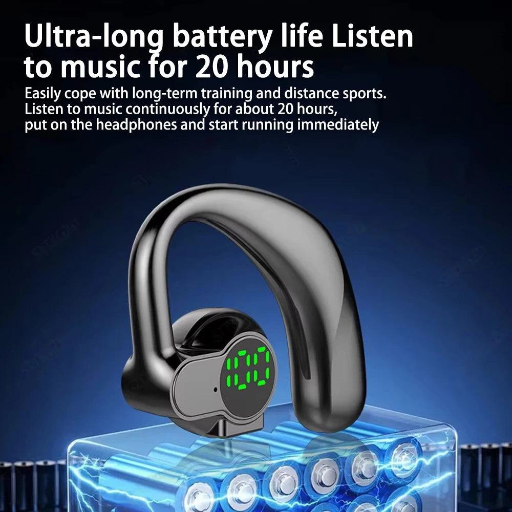 Premium Bluetooth Ear Hook Headphones - Noise Cancelling & Hands-Free