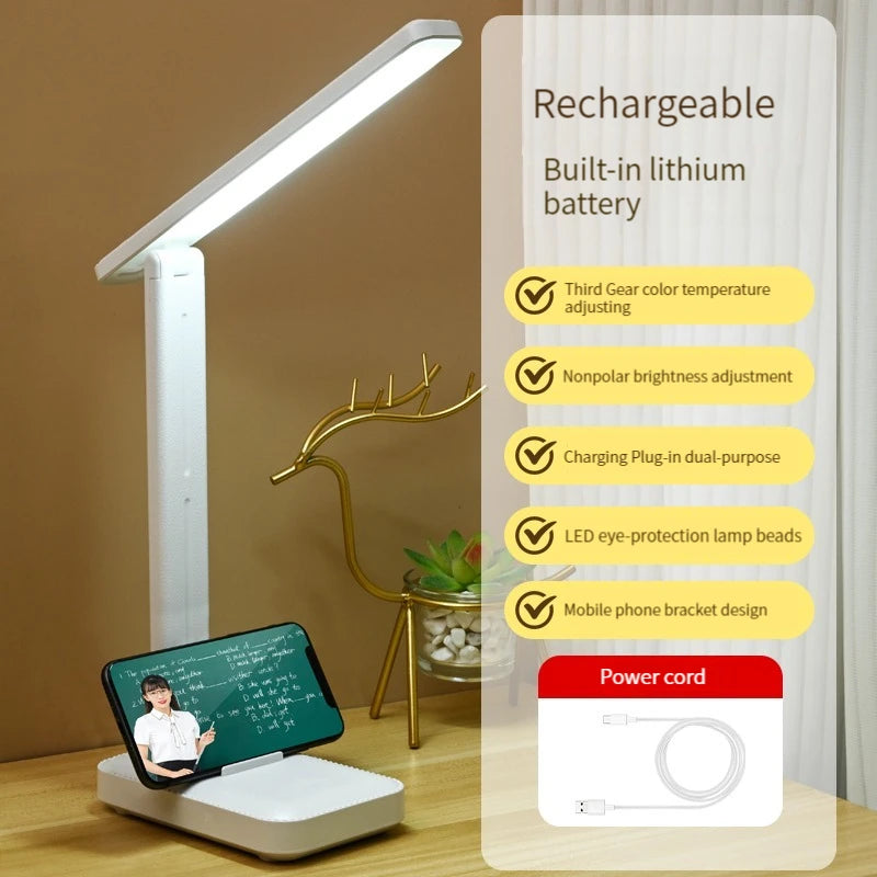 Premium Foldable Eye Protection Desk Lamp - USB & Plug-in