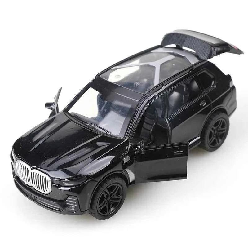 Metal Supercar Model - black and blue metallic car models displayed as exquisite ornaments