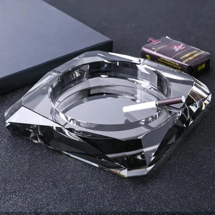 Elegant Crystal Ashtray - Luxury KTV Bar Accessory