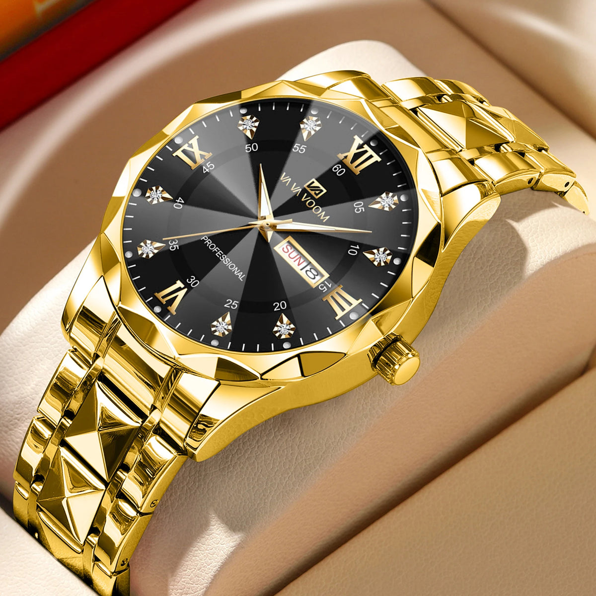 Luxury Men's Quartz Watch - Stainless Steel Business Timepiece