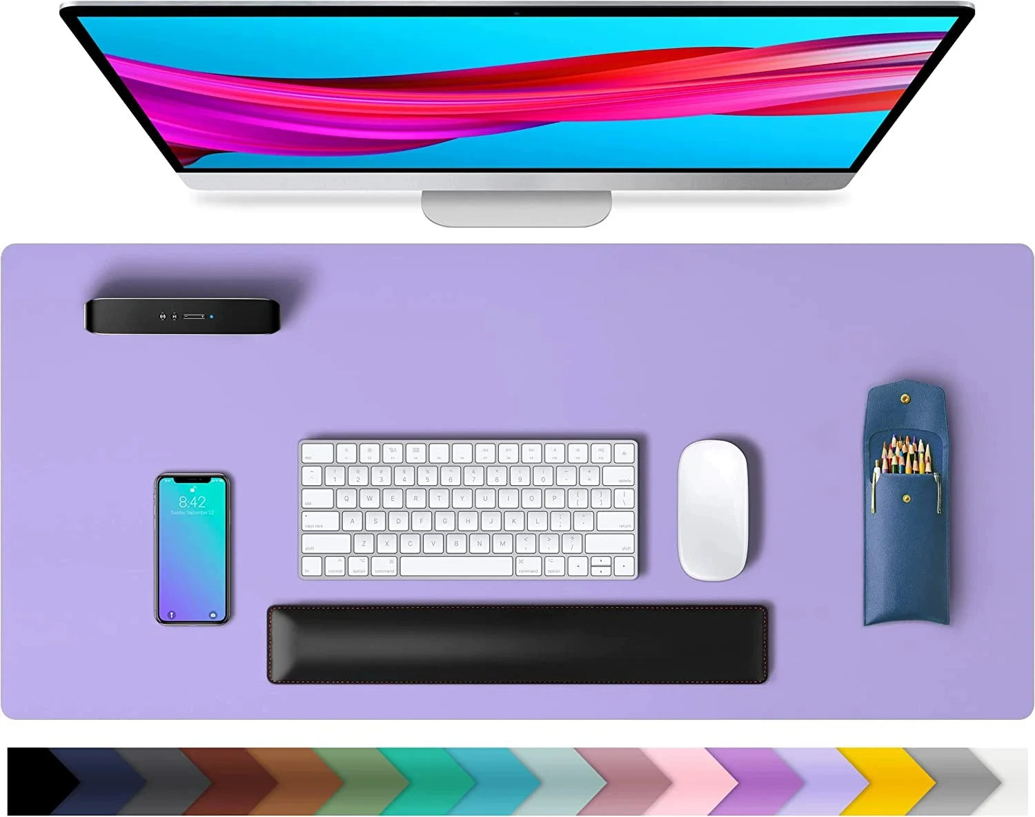 Premium PU Leather Desk Mat - Waterproof & Large