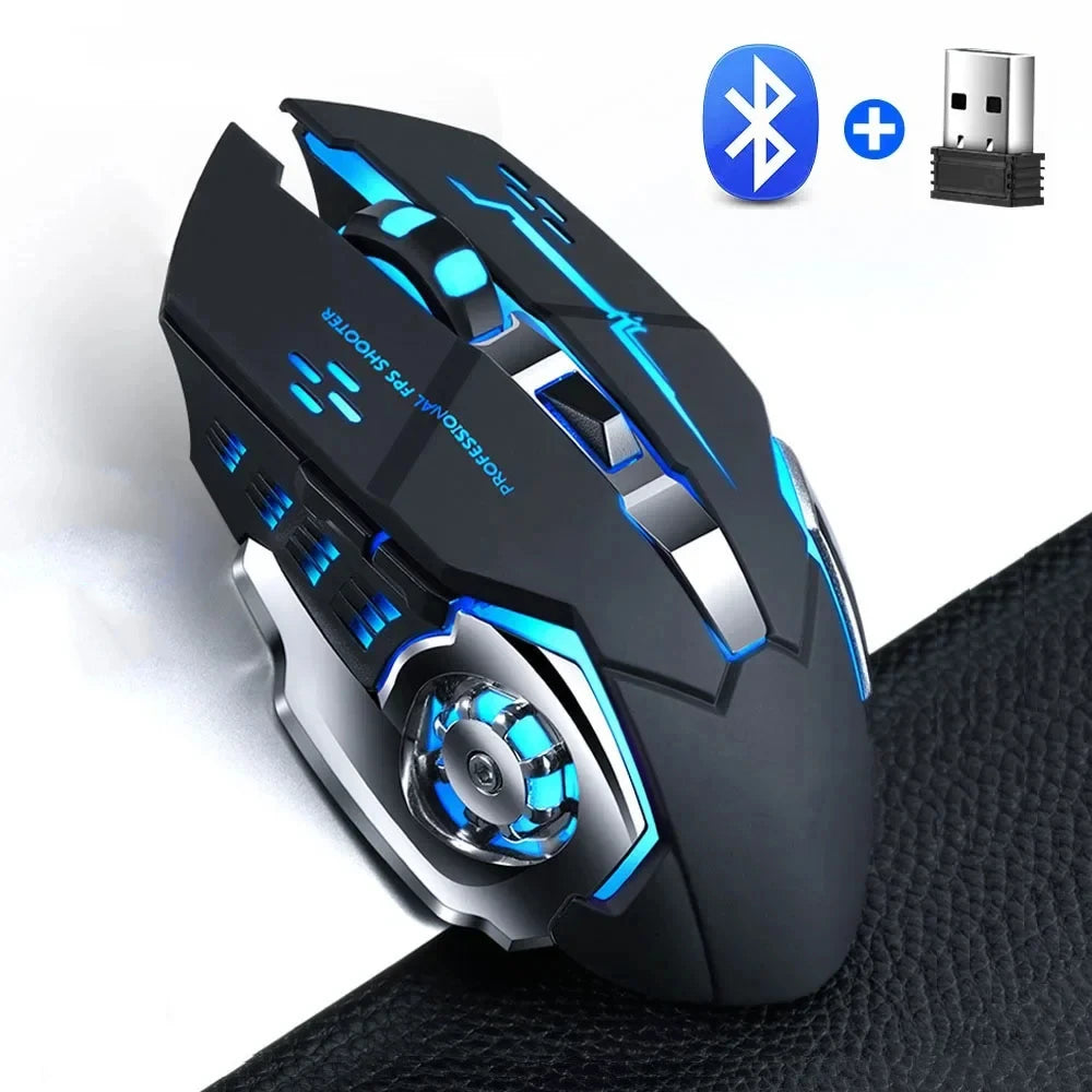 Premium Wireless Gaming Mouse - Silent, Rechargeable, 3-Level DPI