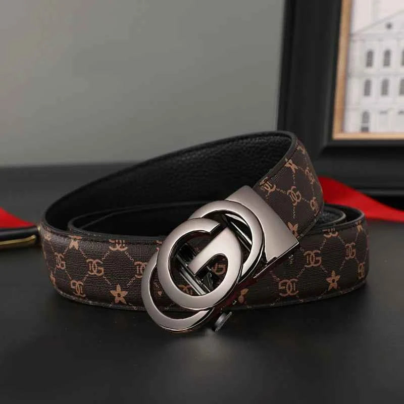 Luxury Genuine Leather Belt with Automatic Buckle