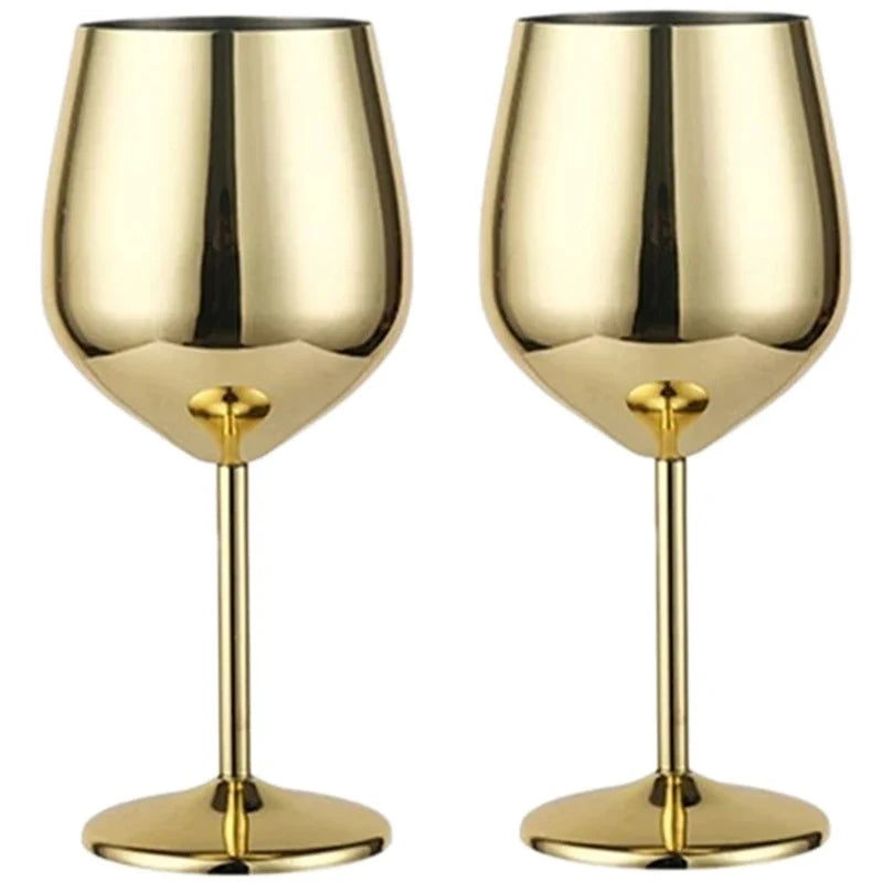 Premium Stainless Steel Wine Goblet - Durable & Elegant 500ml