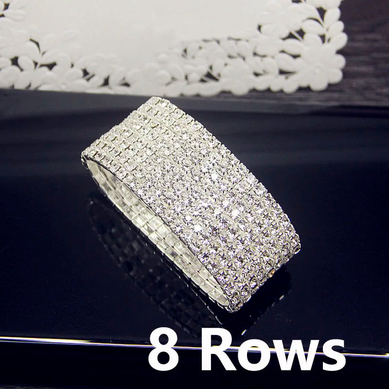 Elegant White Crystal Bracelet - AAA CZ Zircon Elastic Design