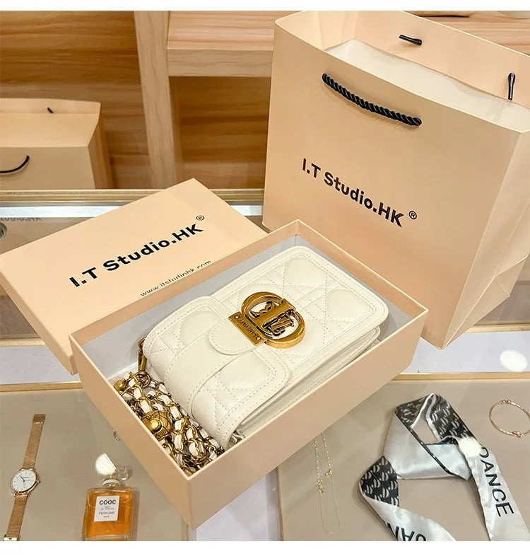 Elegant Mini Chain Bag - Luxury Designer Crossbody